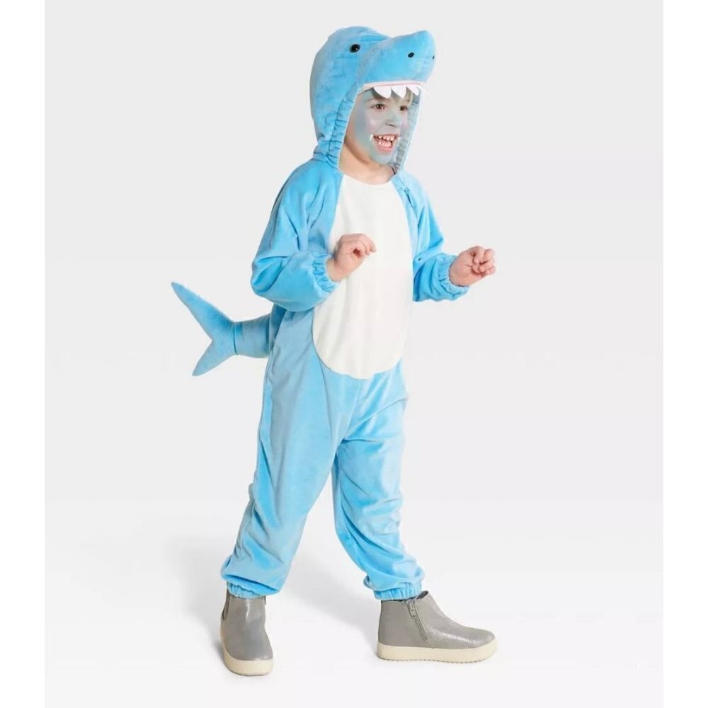 Hyde & EEK! Boutique™ Toddler Plush Shark Halloween Costume Jumpsuit Sz 2-3T - Picture 1 of 7